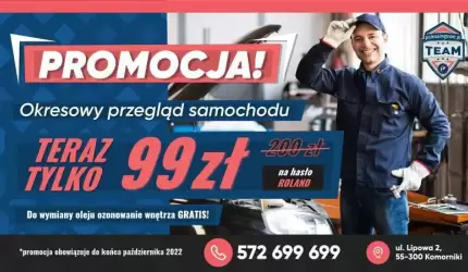 PROMOCJA! Okresowy przegląd samochodu teraz tylko 99 zł!
