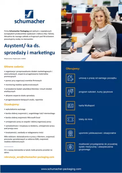 ogloszenie o prace asystentka