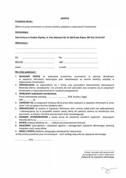 zapytanie ofertowe podloga w przedmosciu 4