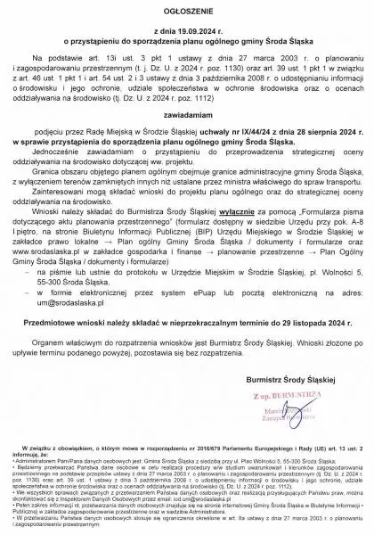 ogloszenie plan srodasl