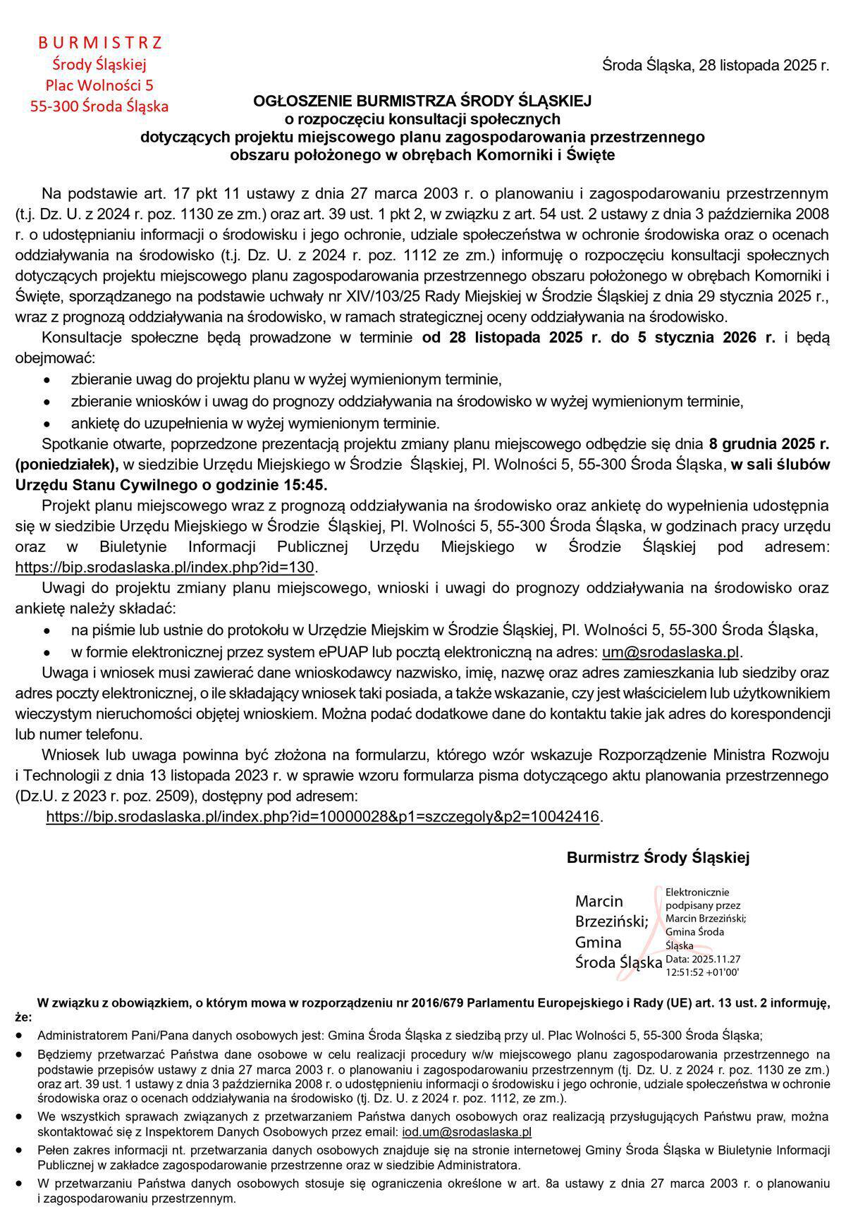 ogloszenie burmistrza 28112025