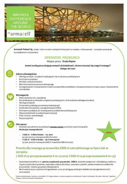 a operator produkcji 1 1