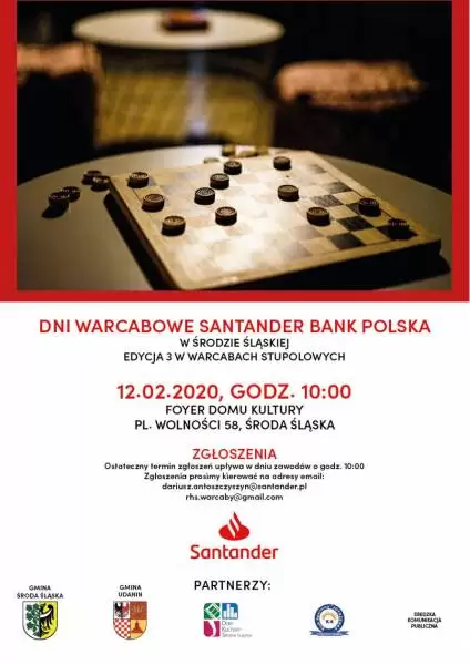 dni warcabowe santander bank polska plakat