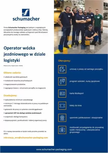 schumacher ogloszenie o prace wersja 2 operator wozka jezdniowego logistyka 1