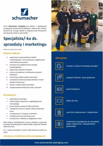 schumacher ogloszenie o prace wersja specjalista ds. sprzedazy i marketingu 1