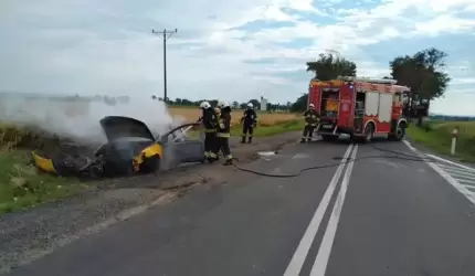 Pożar samochodu w Jarostowie