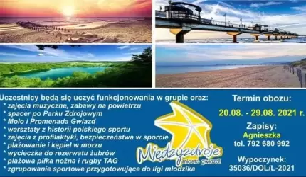 Obóz sportowy średzkich „Skarbów” ze wsparciem Gminy