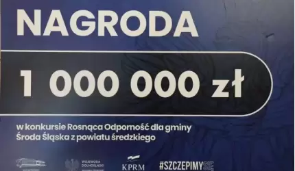 1 mln dla Środy Śl. za postęp w szczepieniach COVID-19