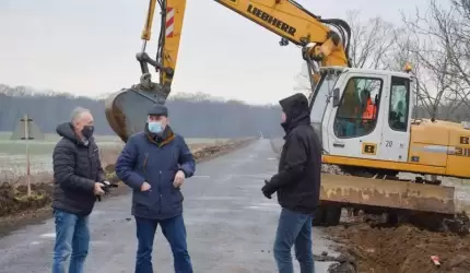 Trwa remont drogi Prężyce - Lenartowice - Księginice