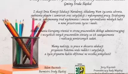 Życzenia z okazji Dnia Komisji Edukacji Narodowej