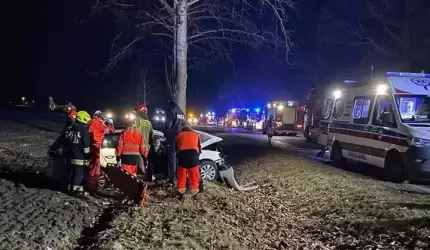 Tragiczny wypadek na drodze Wilczków - Kwietno