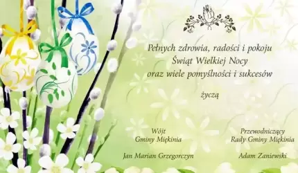 Spokojnych i zdrowych Świąt życzą Wójt i Przewodniczący Rady Gminy Miękinia