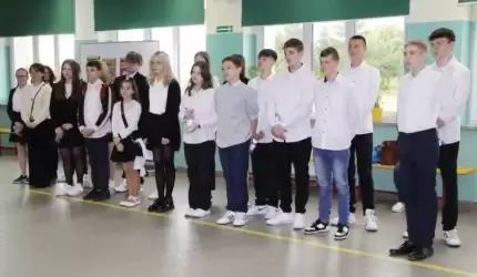 Wójt Gminy Udanin odwiedził ósmoklasistów