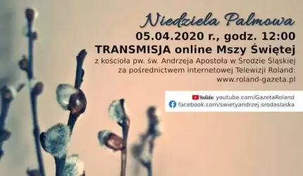 Zapraszamy na transmisję online niedzielnej mszy świętej