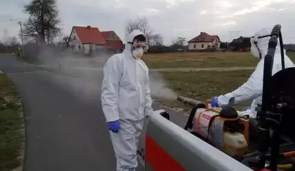 OSP Brodno dezynfekuje nadodrzańskie wsie