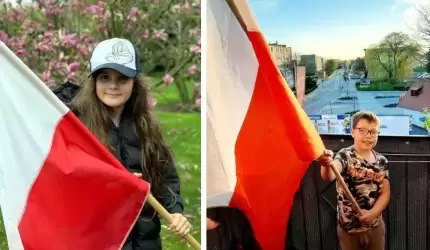 Dwieście trzydzieści flag na 230. rocznicę uchwalenia Konstytucji 3 Maja