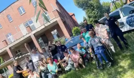 Wizyta średzkich policjantów u podopiecznych WTZ Stowarzyszenia „Ostoja”