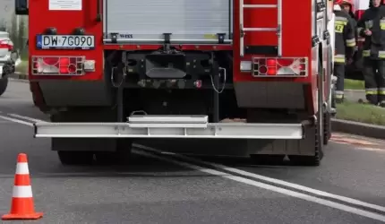 Wypadek koło stacji paliw w Środzie Śląskiej