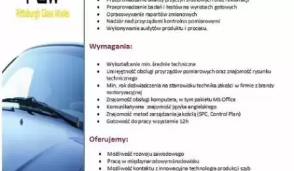 Technik ds. jakości. Praca!