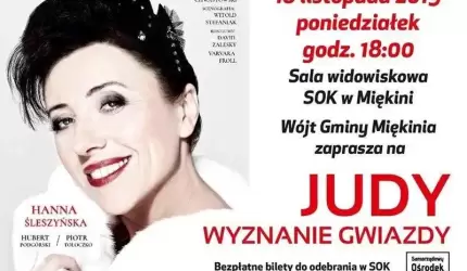 Hanna Śleszyńska w roli Judy Garland wkrótce na scenie w Miękini!