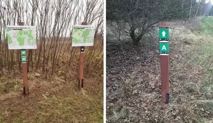 Oznakowane miękińskie trasy rowerowe