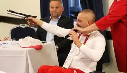 Spotkanie z paraolimpijczykiem Filipem Rodzikiem w Przedmościu [zdjęcia]