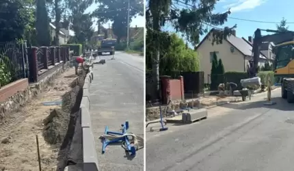 Trwa budowa chodnika w miejscowości Jastrzębce