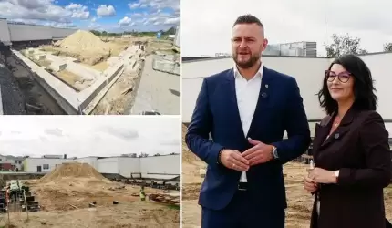 Nowa hala sportowa przy SP nr 1 w Środzie Śląskiej powstaje zgodnie z planem