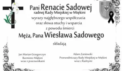 Kondolencje dla Pani Renaty Sadowej
