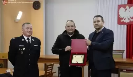 Strażak z OSP Ujazd Górny doceniony za poświęcenie i determinację