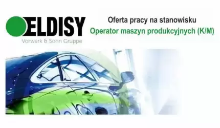 Praca dla Operatora maszyn produkcyjnych (K/M)