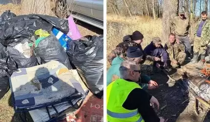 Wędkarze ze Środy Śląskiej w akcji sprzątania lasów