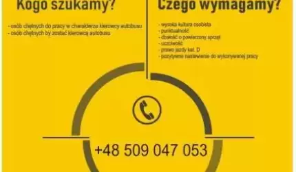 Praca dla kierowcy autobusu!