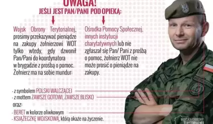 Oszuści próbowali wyłudzić pieniądze „na żołnierza WOT”