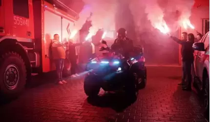 Strażacy z Bukówka powitali nowy pojazd. Pierwszy taki w powiecie!