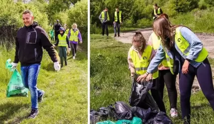 Mieszkańcy i samorządowcy wspólnie posprzątali staw w Ujeździe Górnym