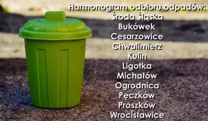 Harmonogram odbioru odpadów na 2023 rok 