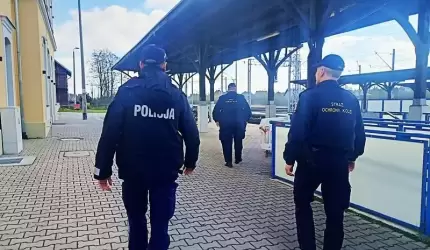 Średzcy policjanci połączyli siły z funkcjonariuszami Służby Ochrony Kolei