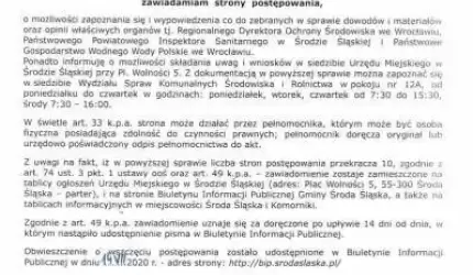 Obwieszczenie o zakończeniu postępowania