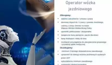 Operator wózka jezdniowego - praca w Schumacher Packaging