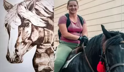 Od koni do malowania ogniem. Niezwykłe hobby pani Eli