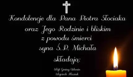 Kondolencje dla Pana Piotra Słociaka oraz Jego Rodziny