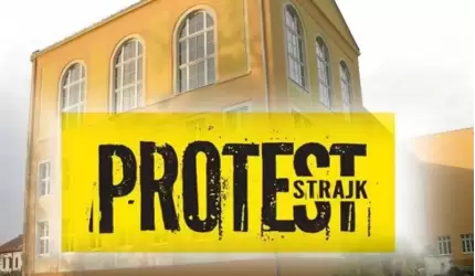 Nauczyciele PZSP Nr 1 w Środzie Śląskiej o strajku