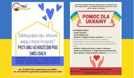 Ważne informacje Gminnego Ośrodka Pomocy Społecznej w Udaninie