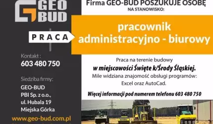 Praca dla pracownika administracyjno - biurowego