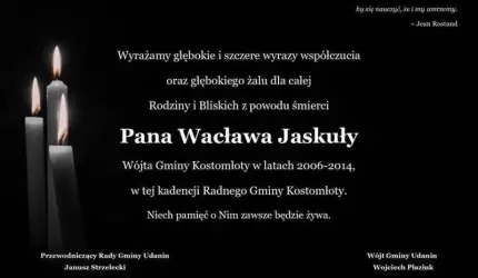 Kondolencje od Władz Gminy Udanin