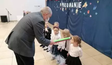 Pasowanie na Przedszkolaka w przedszkolu w Szczepanowie