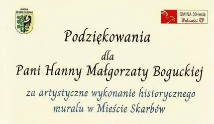 Podziękowania władz Gminy dla Hanny Małgorzaty Boguckiej