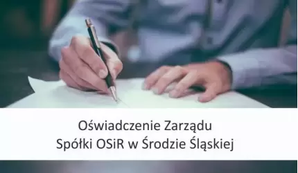 Oświadczenie Zarządu ws. nieprawdziwych informacji nt. zatrudnienia w Spółce OSiR