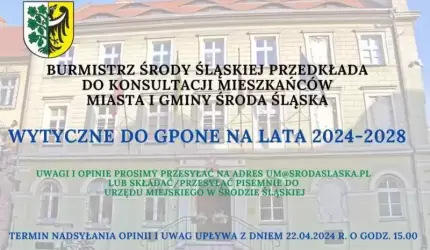 Konsultacje społeczne wytycznych do Gminnego Programu Ograniczania Niskiej Emisji na lata 2024-2028